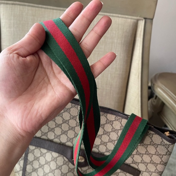 Authentic Gucci vintage web sherry line tote bag 89.02.003 (X16) - Picture 8 of 16